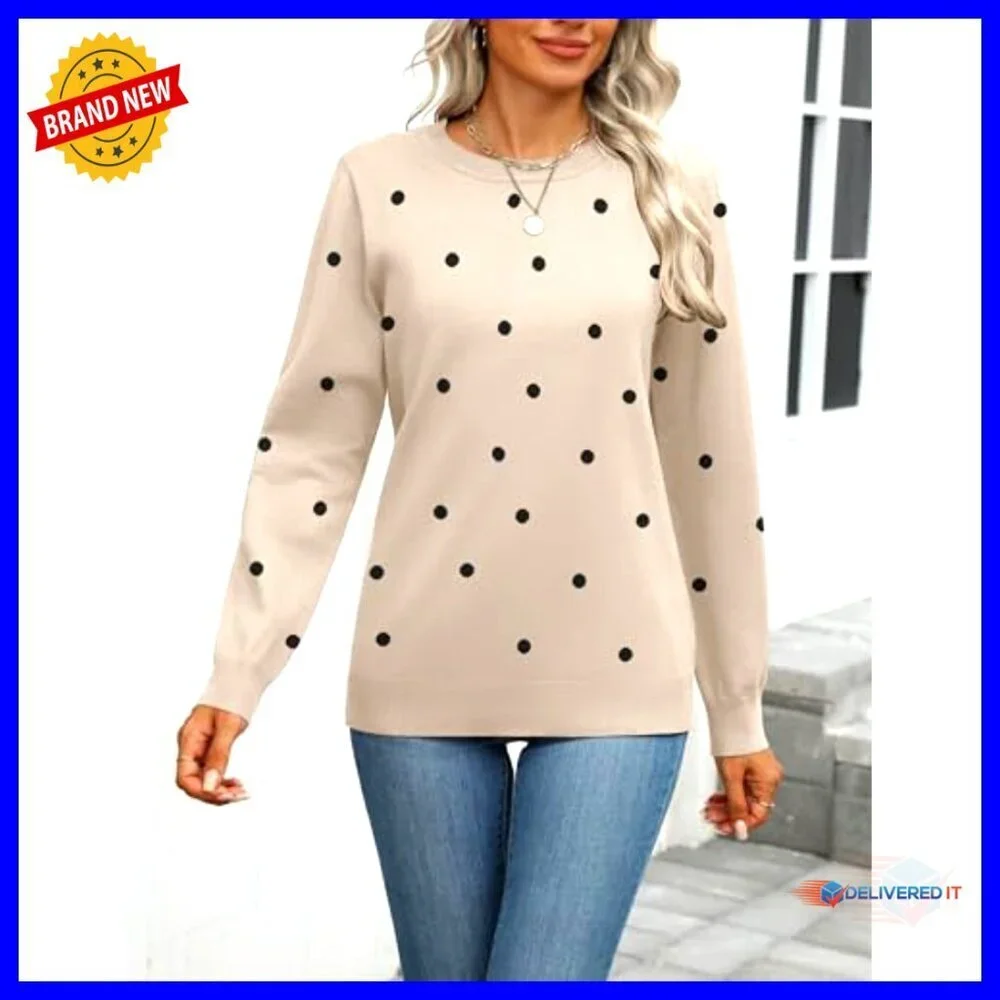 Classic Crew Neck Pullover Sweater Soft Viscose Loose Fit Casual Elegant